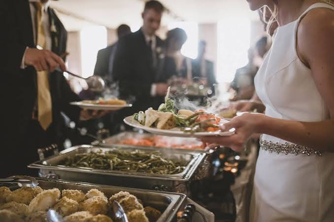 Wedding dinner buffet